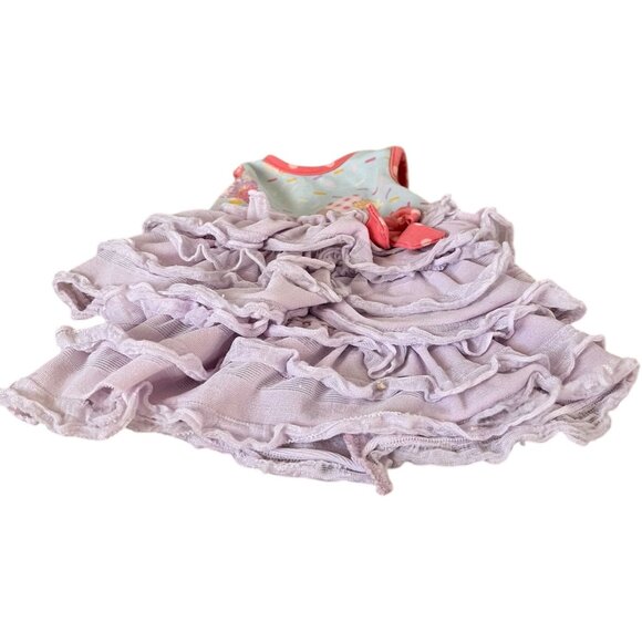 Matilda Jane Doll Birthday Dress: Cupcakes, Ruffles, Purple GUC - Picture 3 of 6